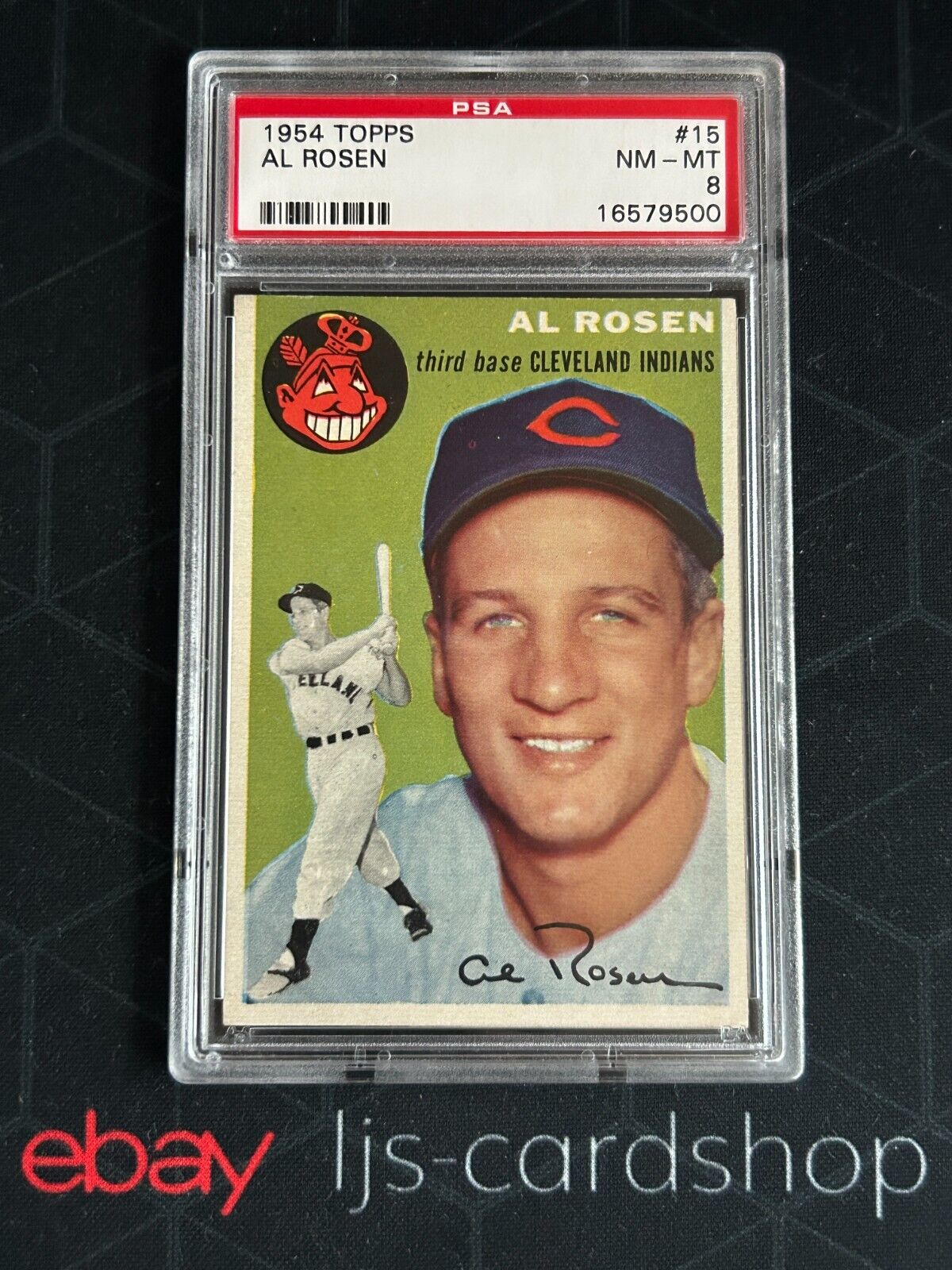 1954 Topps Al Rosen #15 PSA 8 Cleveland SM