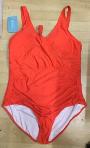 JOYSPELS Womens Swimsuits Tummy Control V Neck One Piece Bathing Suit XXL - Picture 1 of 3