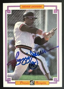 Reggie Jackson Signed 1984 Donruss Champions - PSA COA - California Angels Auto - Picture 1 of 2