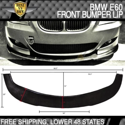 Fits 04-10 BMW E60 M5 Under Front Bumper Lip Spoiler Splitter Carbon Fiber - Image 1 of 4