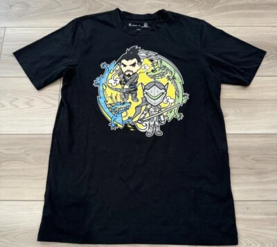 Camisa negra pequeña Tokidoki Overwatch Genji Hanzo 2018 para hombre Foto 1 de 4