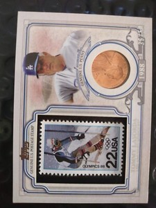 2016 Topps Tommy Lasorda World Series Champion Coin  Stamp Card #36/50.  CR246