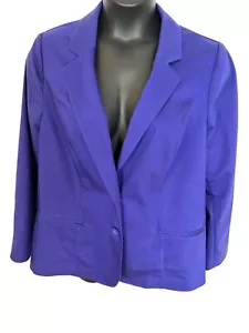 Lane Bryant Damen Größe 20 Lila Blazer Jacke 2 Knöpfe Gefüttert E535 - Bild 1 von 7