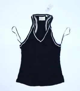 Maeve By Anthropologie Viscose V-Neck Black Tank Top Sleeveless Top Womens Small - Picture 1 of 8