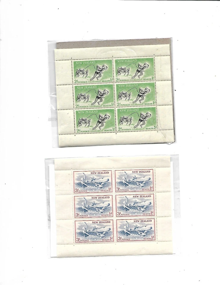 New Zealand MVFNH Semi-Postal Minature sheets #B52a&B53a Cat-$15.50us - Image 1 of 1
