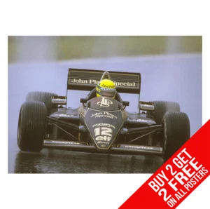 AYRTON SENNA POSTER F1 HELMET CAR ART PRINT A4 A3 SIZE - BUY 2 GET ANY 2 FREE - Picture 1 of 1
