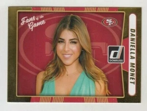 Daniella Monet 2016 DONRUSS FAN OF THE GAME GOLD CARD #5 SAN FRANCISCO 49ERS - Foto 1 di 1