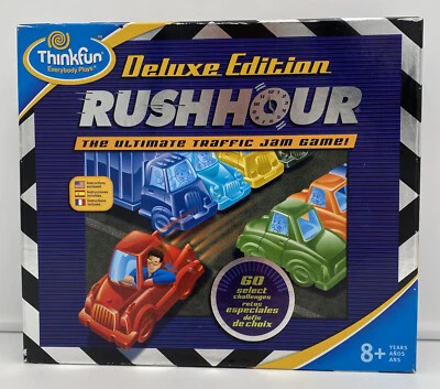 Think Fun Rush Hour Deluxe Edition Traffic Jam 60 Challenges Excellent Condition - Image 1 of 4