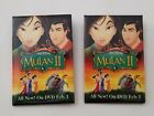 Disney Mulan 2 Coming to DVD Video Pin Button Lot of 2