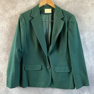 Vintage Pendleton Womens 14 Green Blazer Jacket 100% Virgin Wool **See Descrip** - Picture 1 of 10