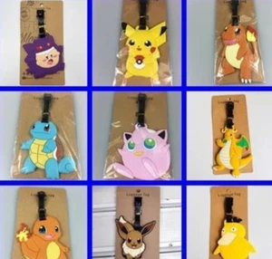 Pokemon LUGGAGE TAGS Travel Suitcase ID Label Bag - Picture 1 of 29