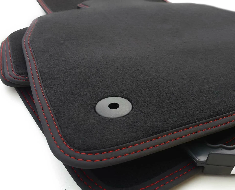 NEU! Fußmatten Audi A4 S4 RS4 B9 S-Line Premium Doppelnaht Rot Velour Automatten - Bild 1 von 1