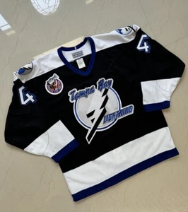 Maglia Tampa Bay Lightning 1992/93 Maska CCM Fight Strap 48 Hamrlik - Foto 1 di 16