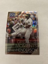2019 TOPPS CHROME RICKEY HENDERSON GREATEST MOMENTS CARD #150C-4 ATHLETICS SP