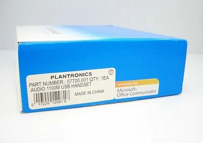 Plantronics .Audio 1100M USB Handset for Microsoft Lync & MOC 57700.001 New Box - Image 1 of 3