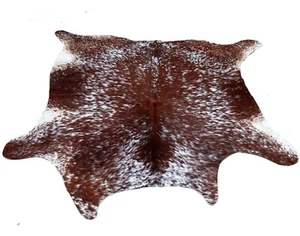 100% New Real Large Ikea Cow Hide Area Rug Natural Hair On Genuine Leather Décor - Picture 1 of 9
