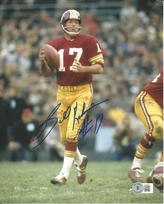 Billy Kilmer Signed Auto 8x10 Photo Washington Redskins Beckett BAS COA - Image 1 of 2
