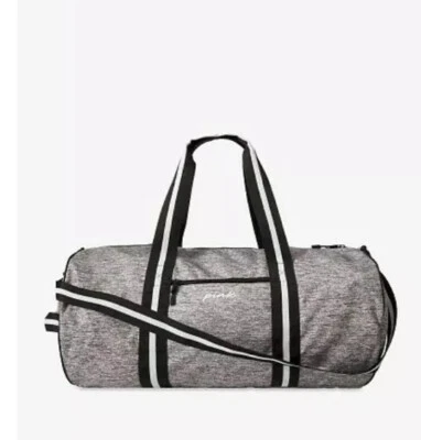 VICTORIA'S SECRET ROSA DORMITORIO BOLSA DE VIAJE GIMNASIO CORREAS AJUSTABLES GRIS Foto 1 de 4