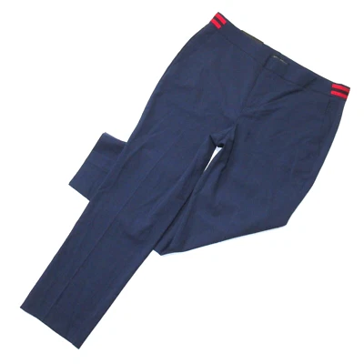 NWT Banana Republic Varsity Avery in Navy Lightweight Washable Wool Ankle Pant 6 - Image 1 of 4