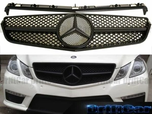 Fit with 10-13 W207 E-Class Coupe Front Fence Grille Matte Black MB-H Style Set - Picture 1 of 4