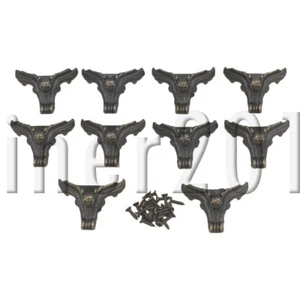 10 x Pie de Búho Antiguo Bronce Esquina Decorativa para Cajas de Herramientas Cajas de Madera - Imagen 1 de 9