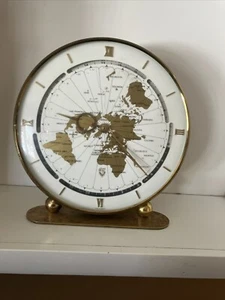 Orologio da scrivania vintage Kenninger & Obergfell HERZ World Time Germania, da riparare - Foto 1 di 5