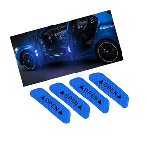 4 PIEZAS Pegatinas de Advertencia Abiertas Reflectantes para Puerta de Coche, Visibilidad Nocturna Auto Saf... - Imagen 1 de 6