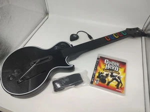 Guitar Hero Les Paul Gibson Wireless PS3 Black Sony Playstation 3 With Dongle - Picture 1 of 12