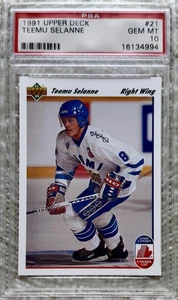1991 UPPER DECK TEEMU SELANNE RC PSA 10 - Picture 1 of 2