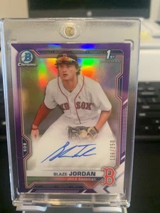 2021 Bowman Chrome Purple Refractor Auto /250 Blaze Jordan ⚾️🔥 - Picture 1 of 2