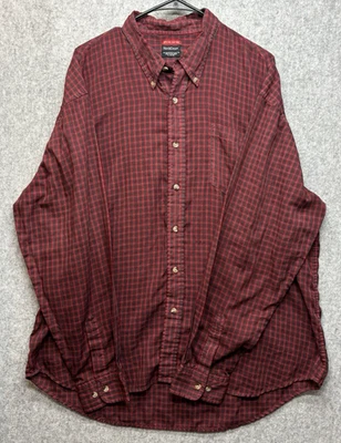 North Crest Edición Especial XL Rojo y Azul Oscuro Cuadros Manga Larga con Botones Foto 1 de 4