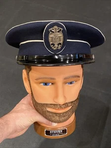 Francoist Spain Coat Of Arms Crest Franco Era Vtg Police Hat Cap Visor Genuine - Picture 1 of 20