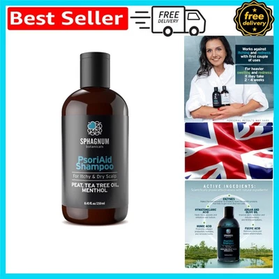 250ml Psoriasis Shampoo - Natural Dandruff Treatment with Peat Mud & Argan Oil - Image 1 of 4