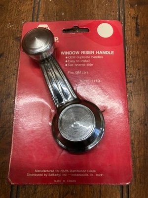 Nueva manija elevadora de ventana NAPA Balkamp #735-1110 se adapta a autos GM cromada Foto 1 de 2