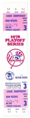 1978 ALCS Full Ticket Royals v Yankees Game 3 Brett 3HR Munson HR NMT - Image 1 of 2