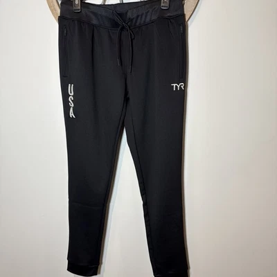 Jogger para mujer TYR USA negro mantecoso suave talla mediana ¡EXCELENTE ESTADO USADO! #01  Foto 1 de 4