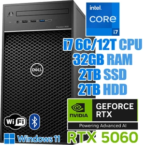 Dell Precision 3630┃RTX 5060┃i7 6C/12T┃32GB RAM┃2TB NVME SSD┃2TB HDD┃W11 - Picture 1 of 10