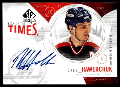 2009-10 SP Authentic Sign of the Times Dale Hawerchuk Auto Winnipeg Jets #ST-DH - Image 1 of 2