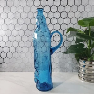 Jungfrau Maria Dame von Guadalupe blau Glas Weihwasser Flasche Dekanter ohne Stopfen - Bild 1 von 21