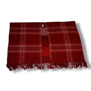 Women's Akira Red Poncho Sweater - Picture 1 of 7