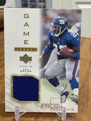2001 UPPER DECK PROS & PROSPECTS GAME USED JERSEY RON DAYNE /50 - Image 1 of 4