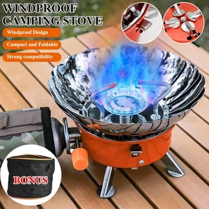 Au Mini Folding Camping Stove Portable Burner Butane Gas Cooker Windproof - Picture 1 of 12