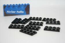 Lego (c) 10x 2x4 Platte - 3020 - schwarz - 2x4 plate - black