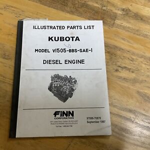 Illustrated Parts List For Kubota Model V1505-BBS-SAE-1 diesel Engine