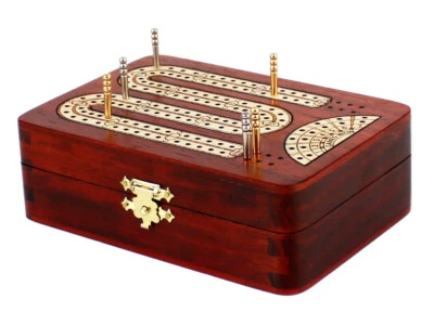 Compact Cribbage Board - continuous 60 hole w/ storage - Image 1 of 3