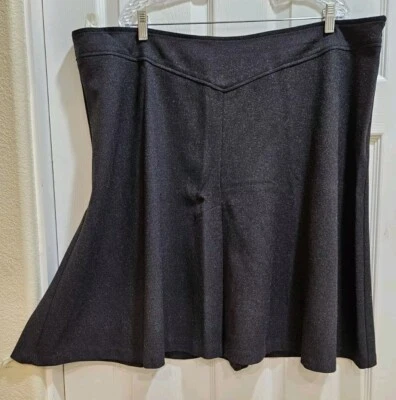 Women's 24W/2-3X, Dark Gray A-Line Wool /Poly/Rayon Blend Dress Skirt - Image 1 of 4