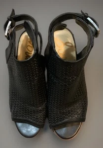 Sam Edelman black open toe booties size 7M(F3) - Picture 1 of 9