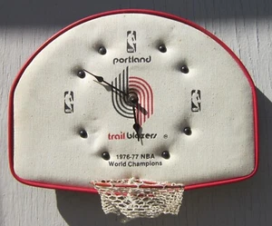 Vtg PORTLAND TRAIL BLAZERS 1976-1977 NBA World Champions BACKBOARD CLOCK Works - Picture 1 of 7
