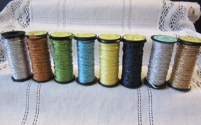 8 Kreinik Metallics Canvas #24 Braid Thread 5M lot - Image 1 of 4