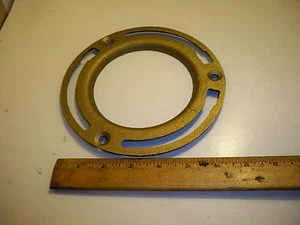 TOILET - Closet Flangel Cast Brass 4"  - Picture 1 of 1